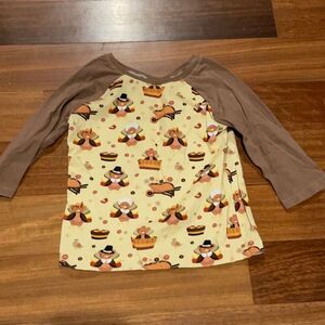 Custom made unisex thanksgiving raglan top sz 4/5